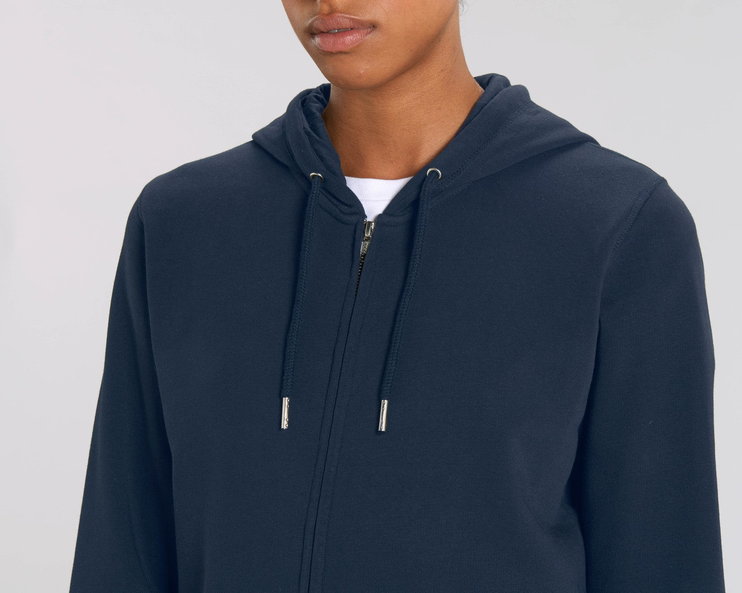Nachhaltige Hoodie Jacke Navy
