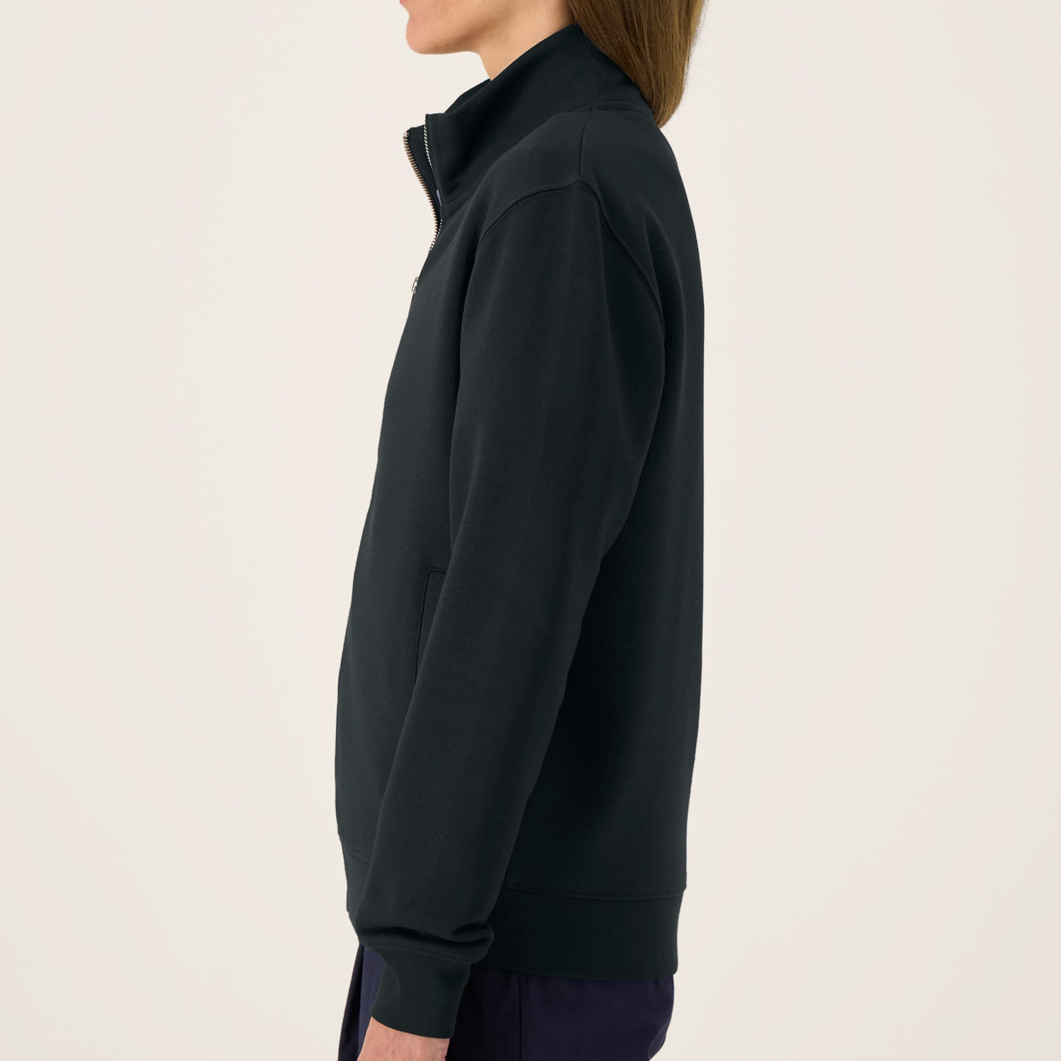 Sweatshirt mit Reißverschluss und Stehkragen