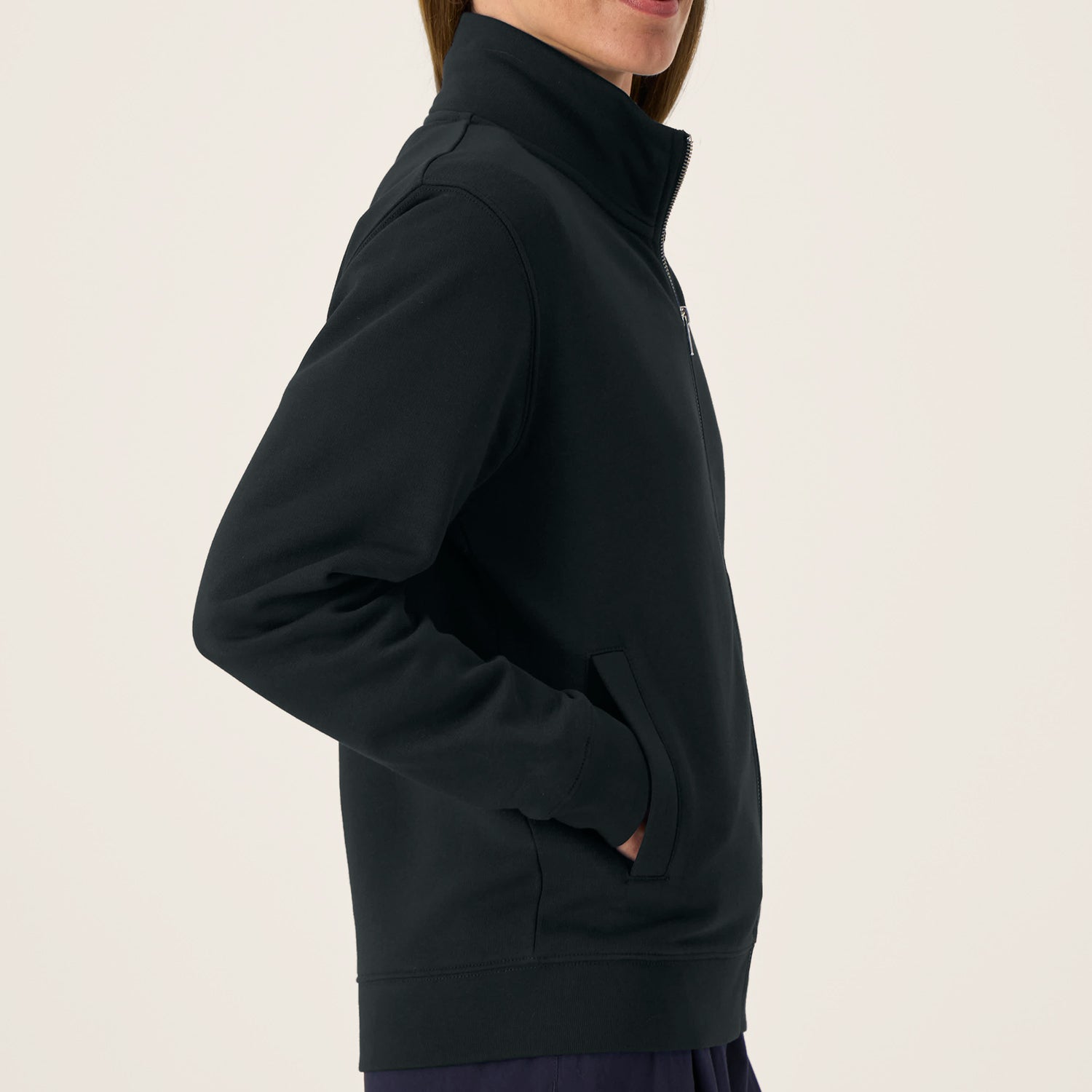 Sweatshirt mit Reißverschluss und Stehkragen