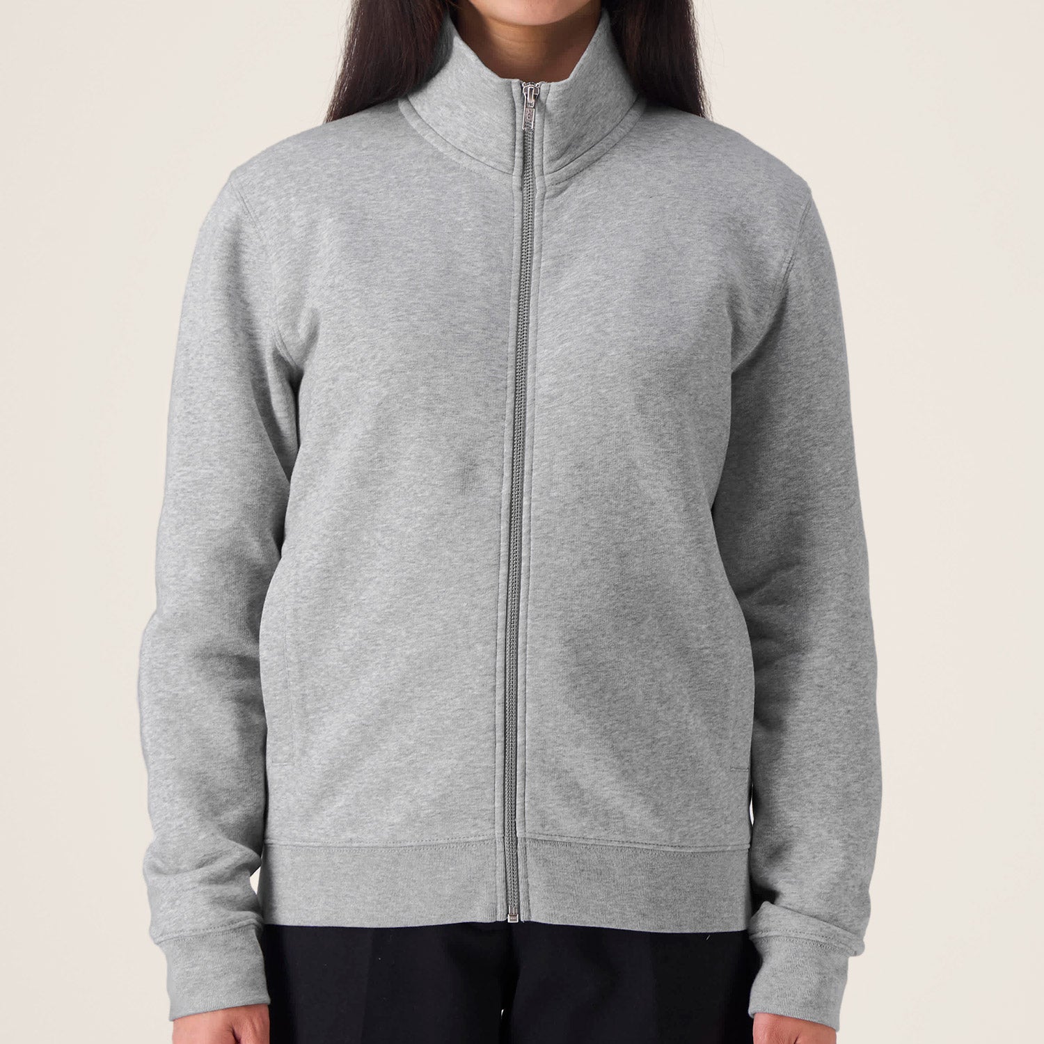 Sweatshirt mit Reißverschluss und Stehkragen