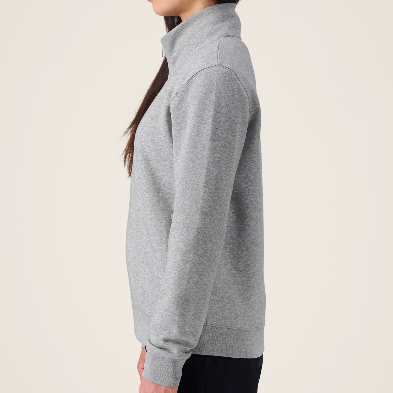 Sweatshirt mit Reißverschluss und Stehkragen