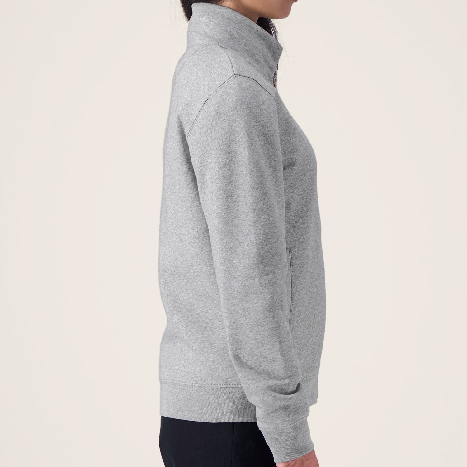 Sweatshirt mit Reißverschluss und Stehkragen
