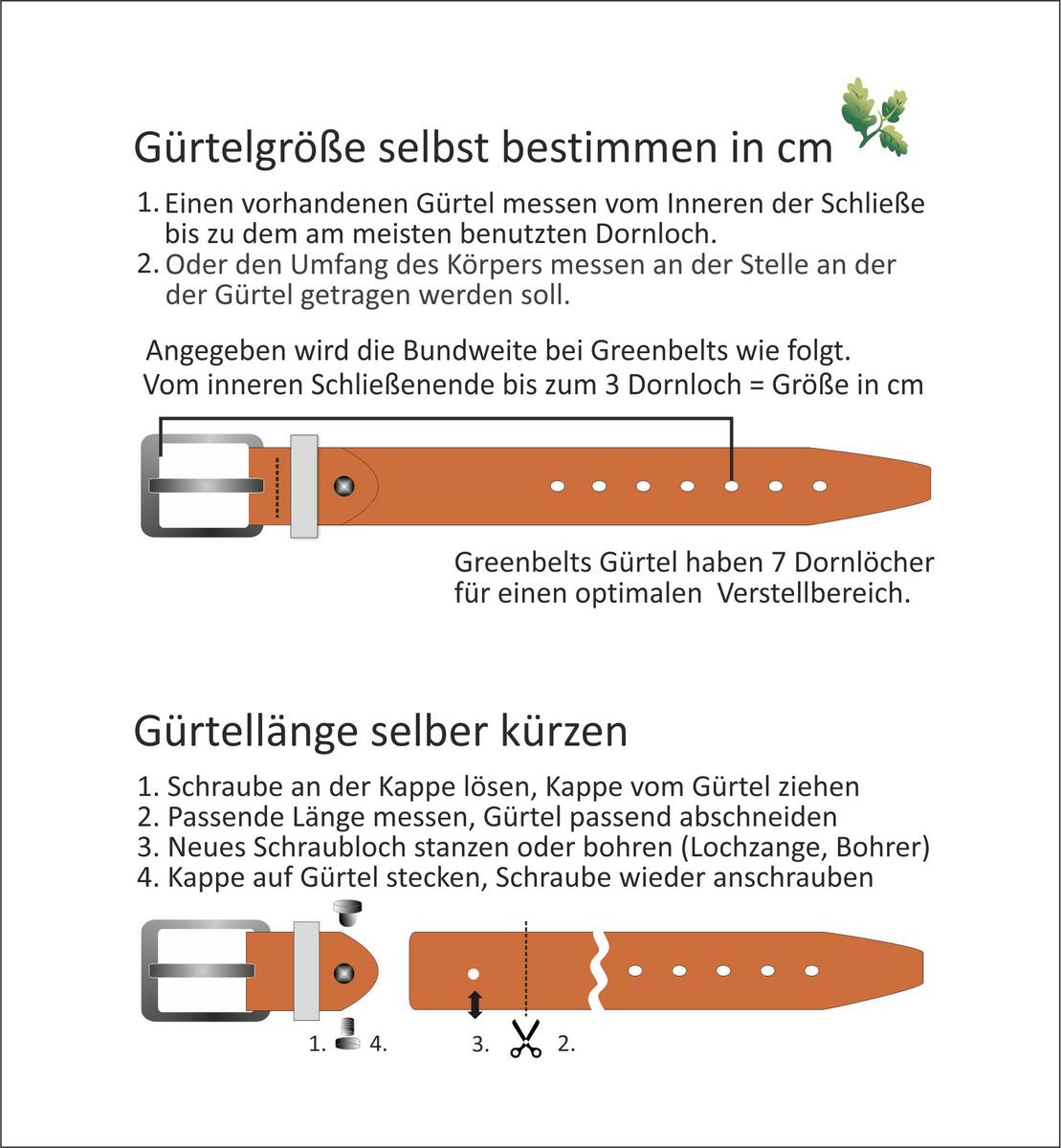 Greenbelts Gürtel ALICE (Breite 3 cm)