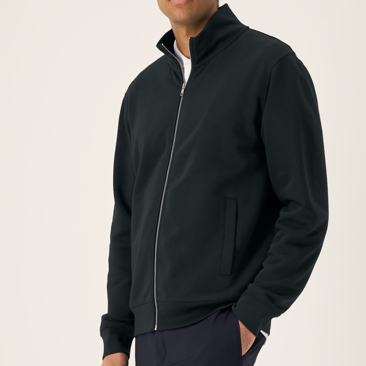 Sweatshirt mit Reißverschluss und Stehkragen