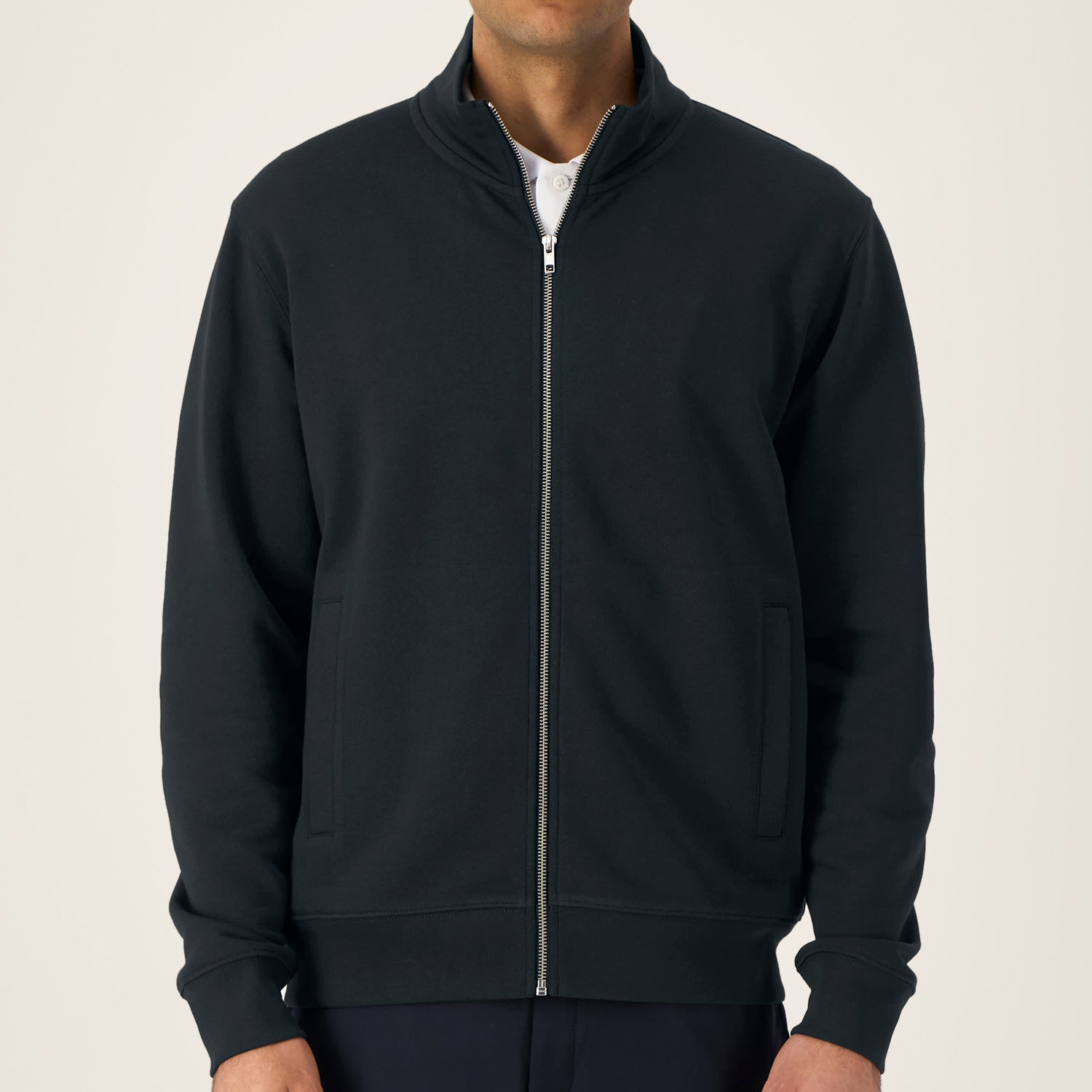 Sweatshirt mit Reißverschluss und Stehkragen