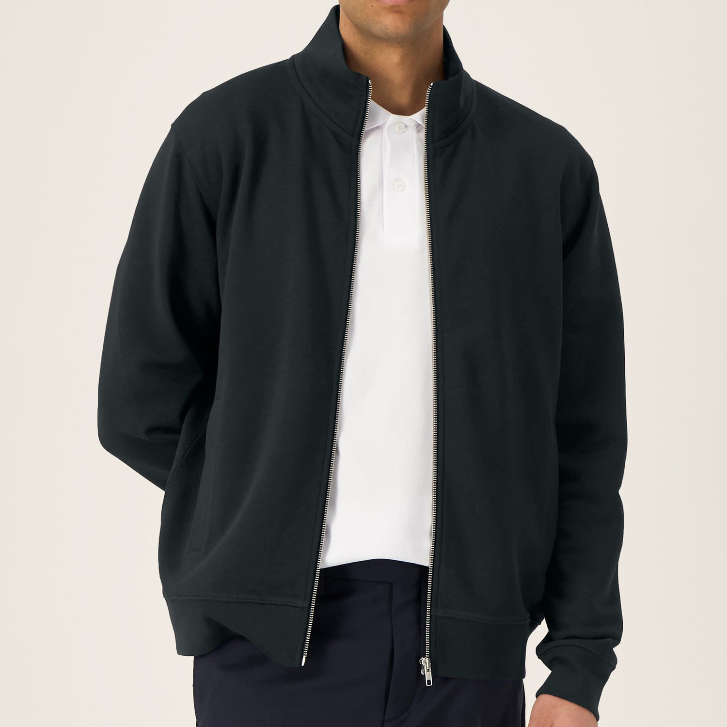 Sweatshirt mit Reißverschluss und Stehkragen