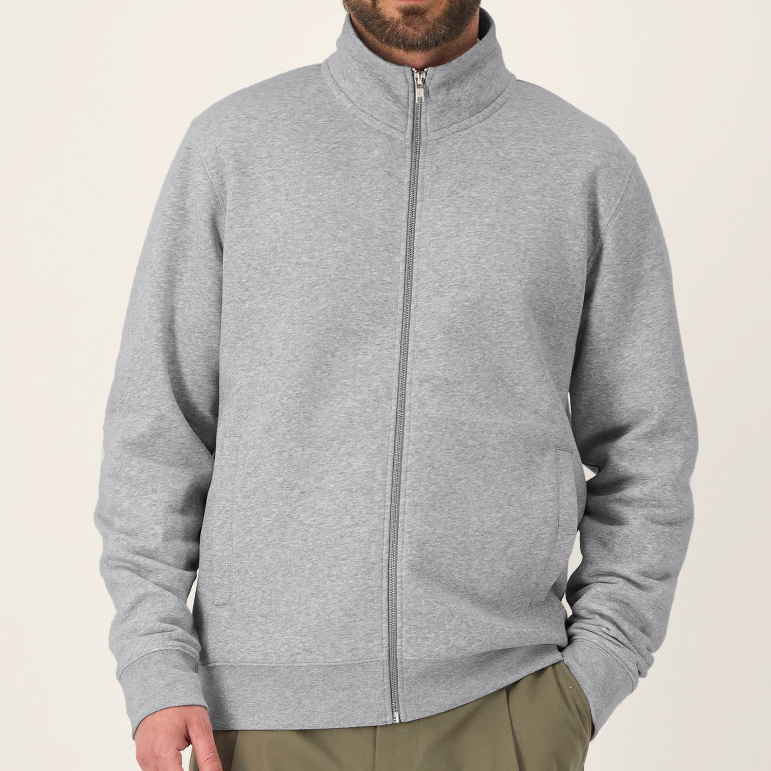 Sweatshirt mit Reißverschluss und Stehkragen