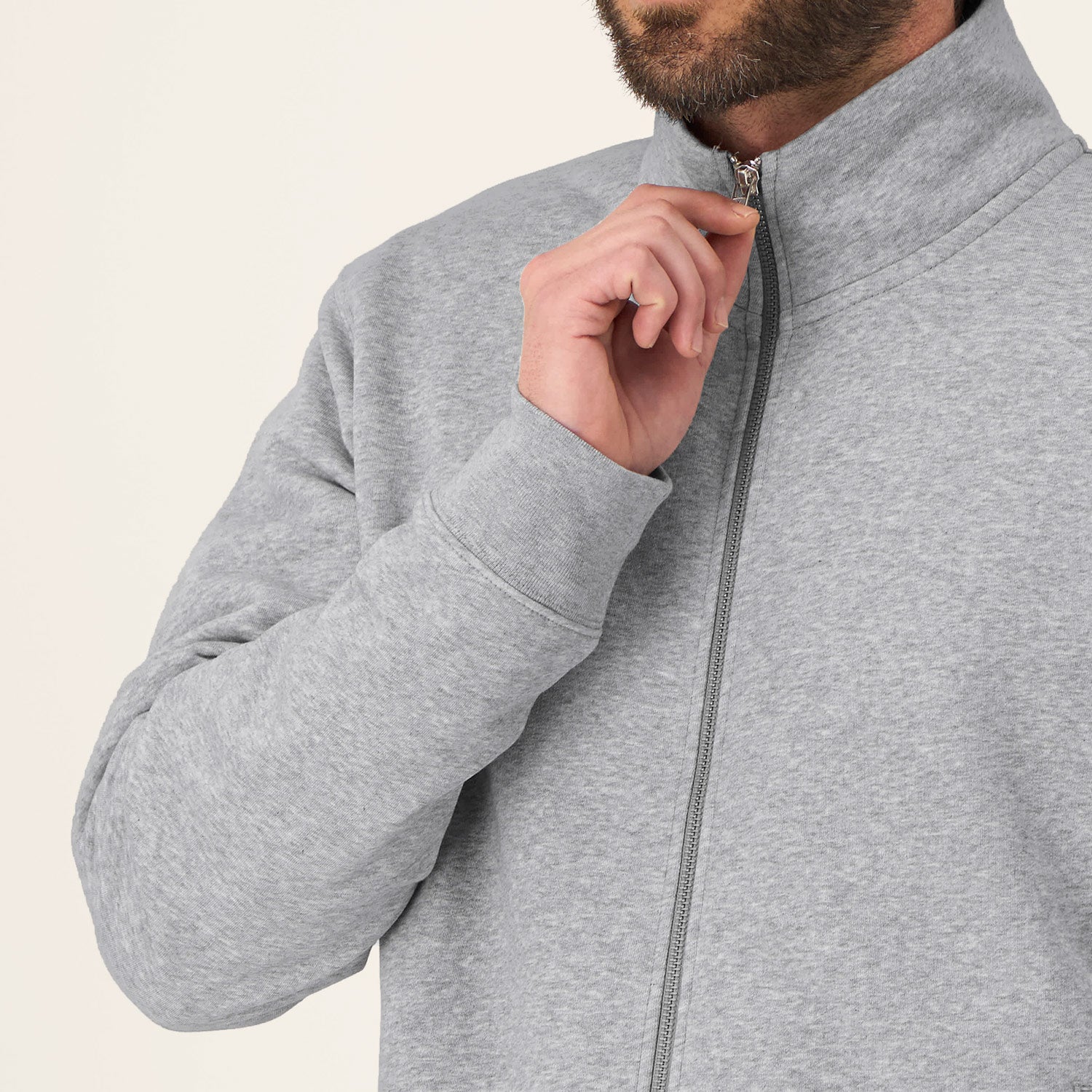 Sweatshirt mit Reißverschluss und Stehkragen