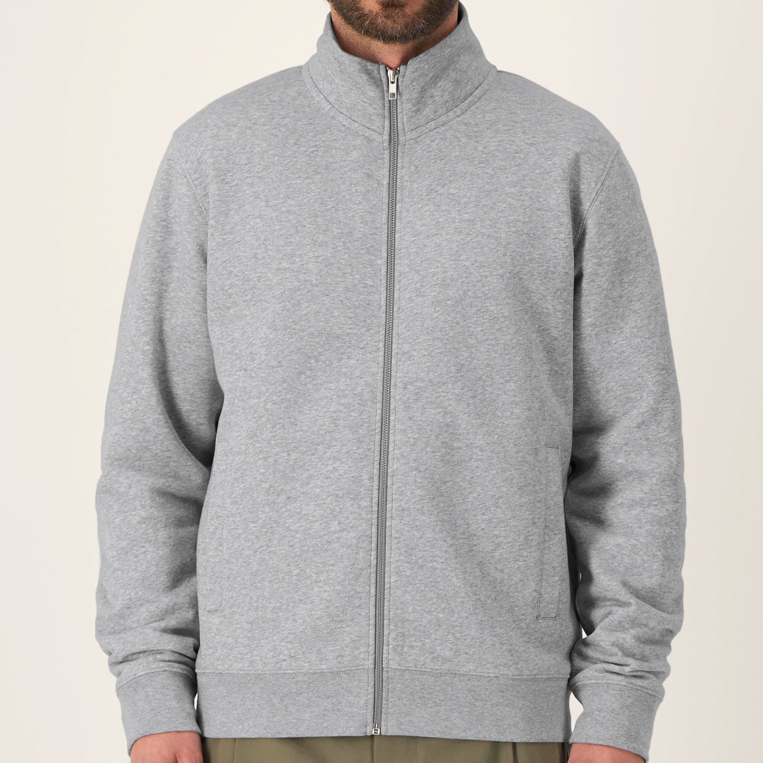 Sweatshirt mit Reißverschluss und Stehkragen