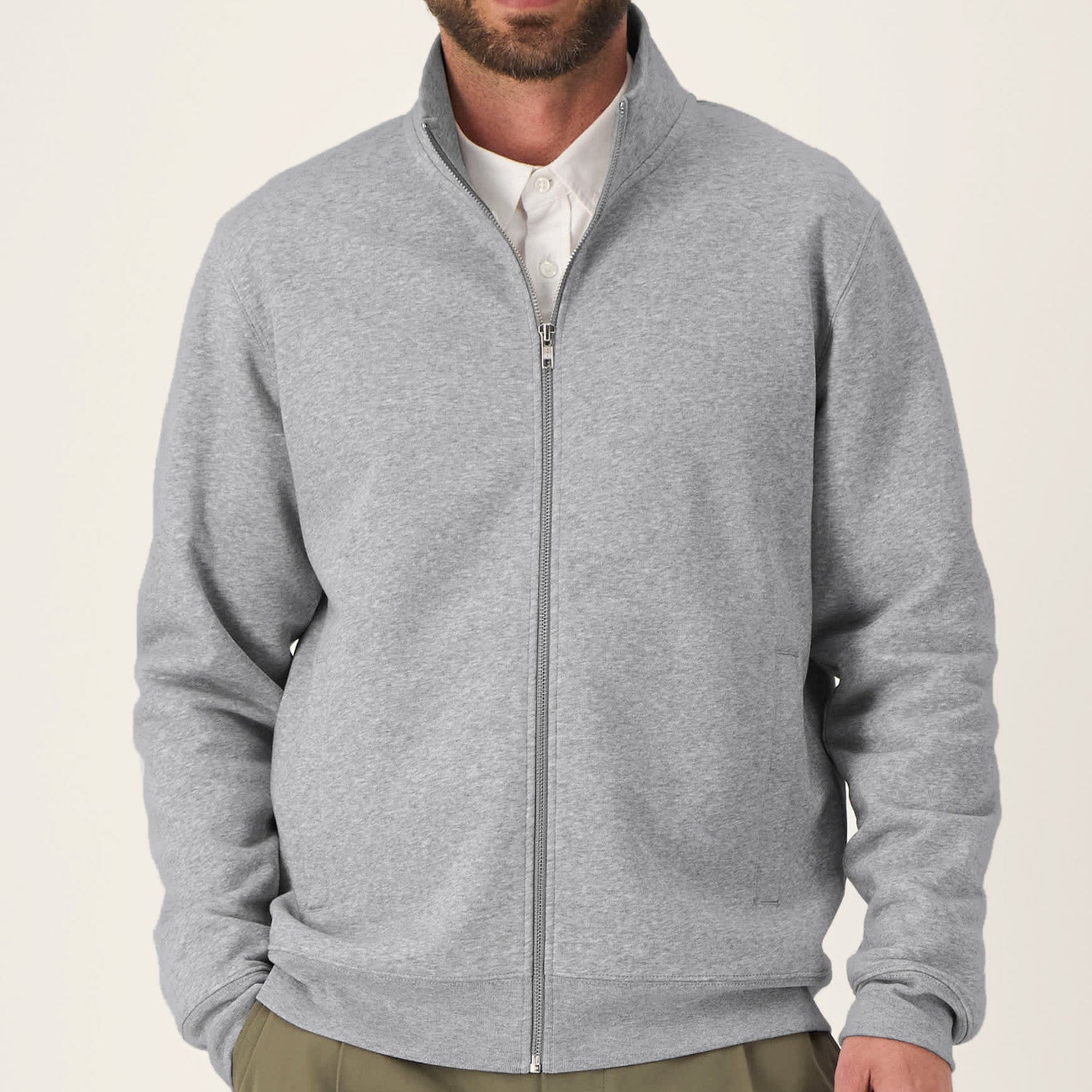 Sweatshirt mit Reißverschluss und Stehkragen