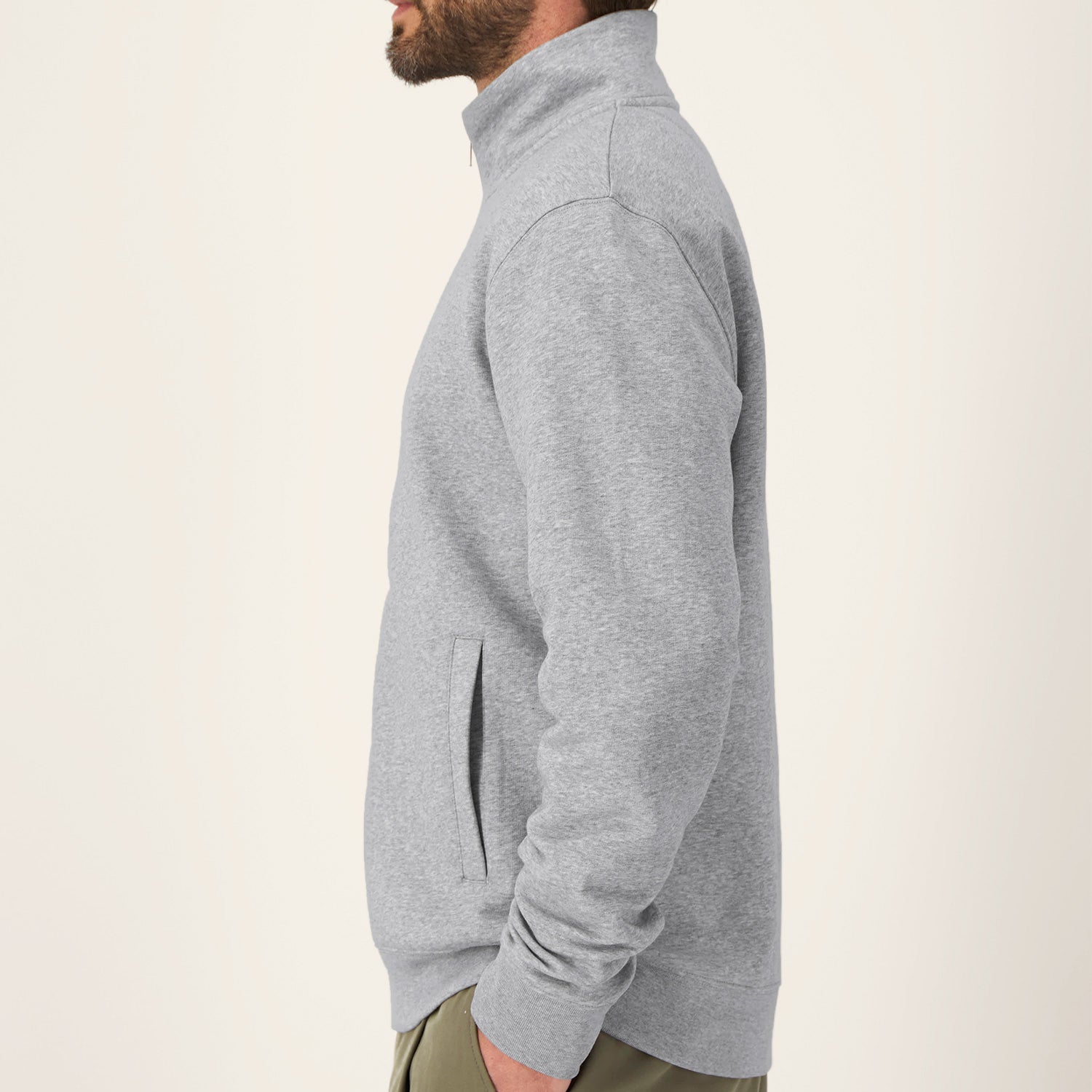 Sweatshirt mit Reißverschluss und Stehkragen