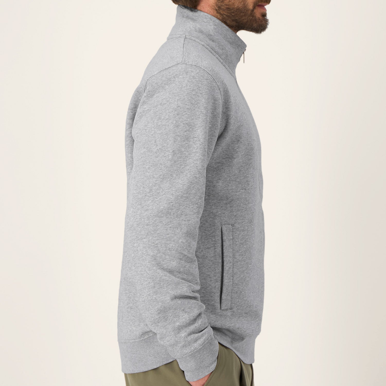 Sweatshirt mit Reißverschluss und Stehkragen