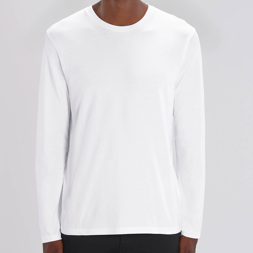 Herren T-Shirt Langärmlig - Weiß