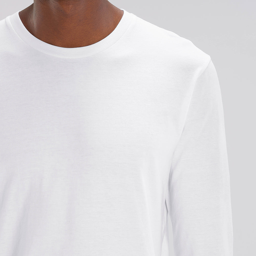Herren T-Shirt Langärmlig - Weiß