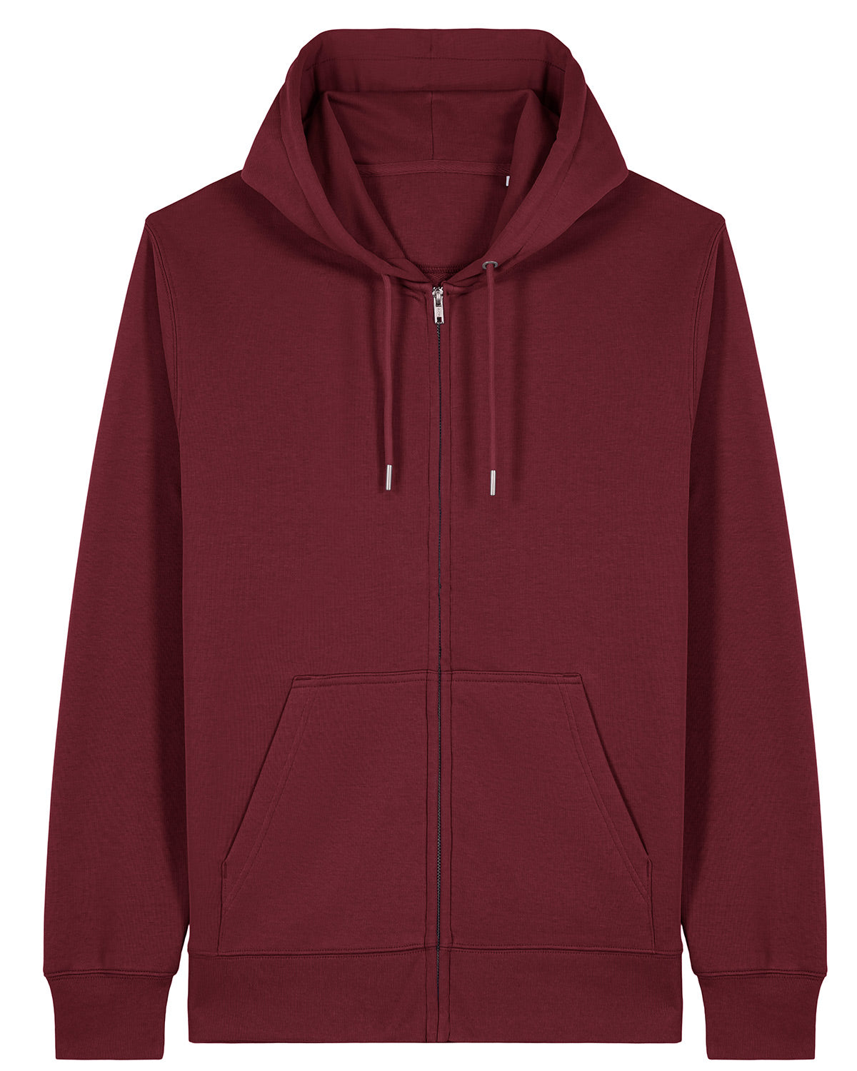 Nachhaltige Hoodie Jacke Weinrot