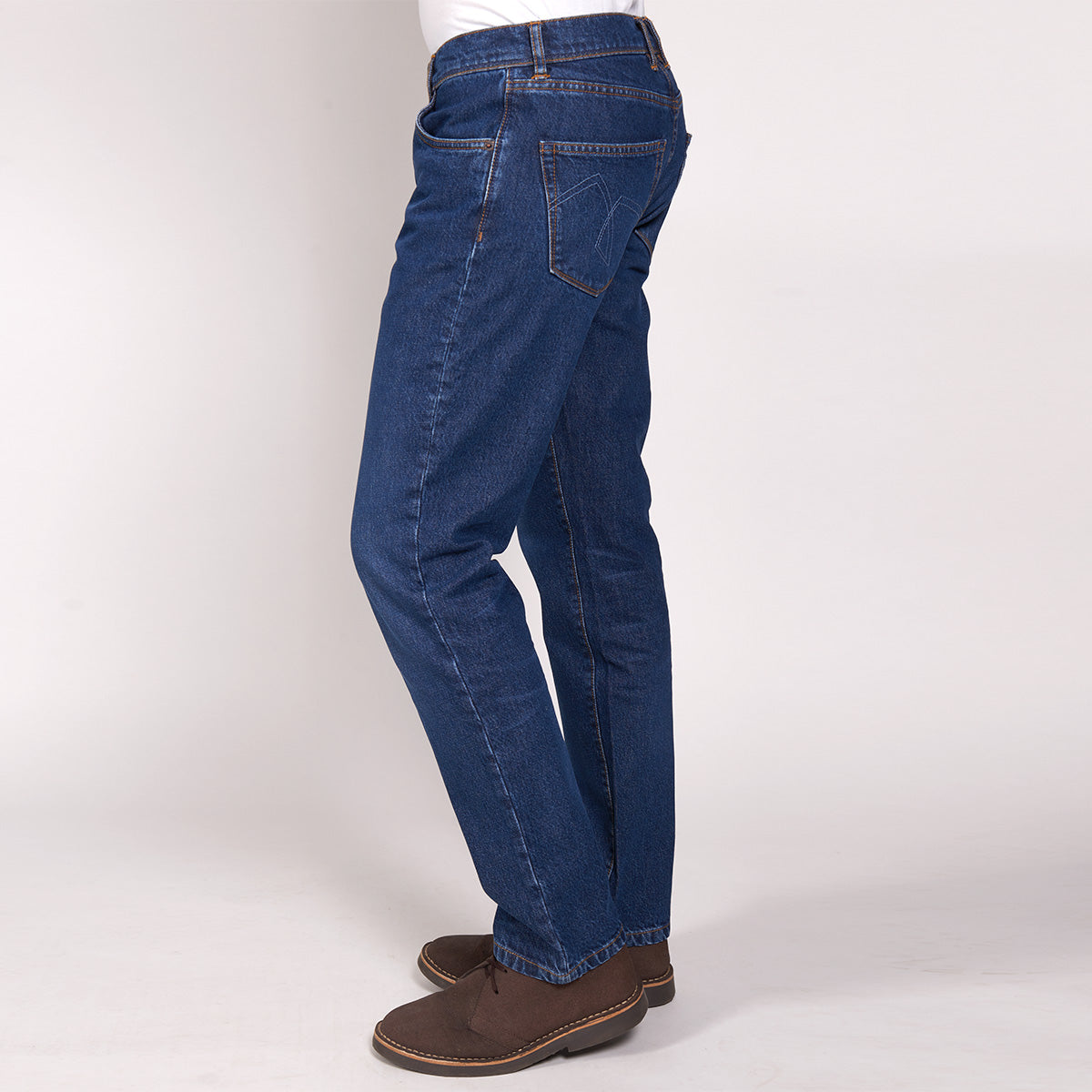 Jeans aus Biobaumwolle, mittelblaue Waschung, Jeans wie früher