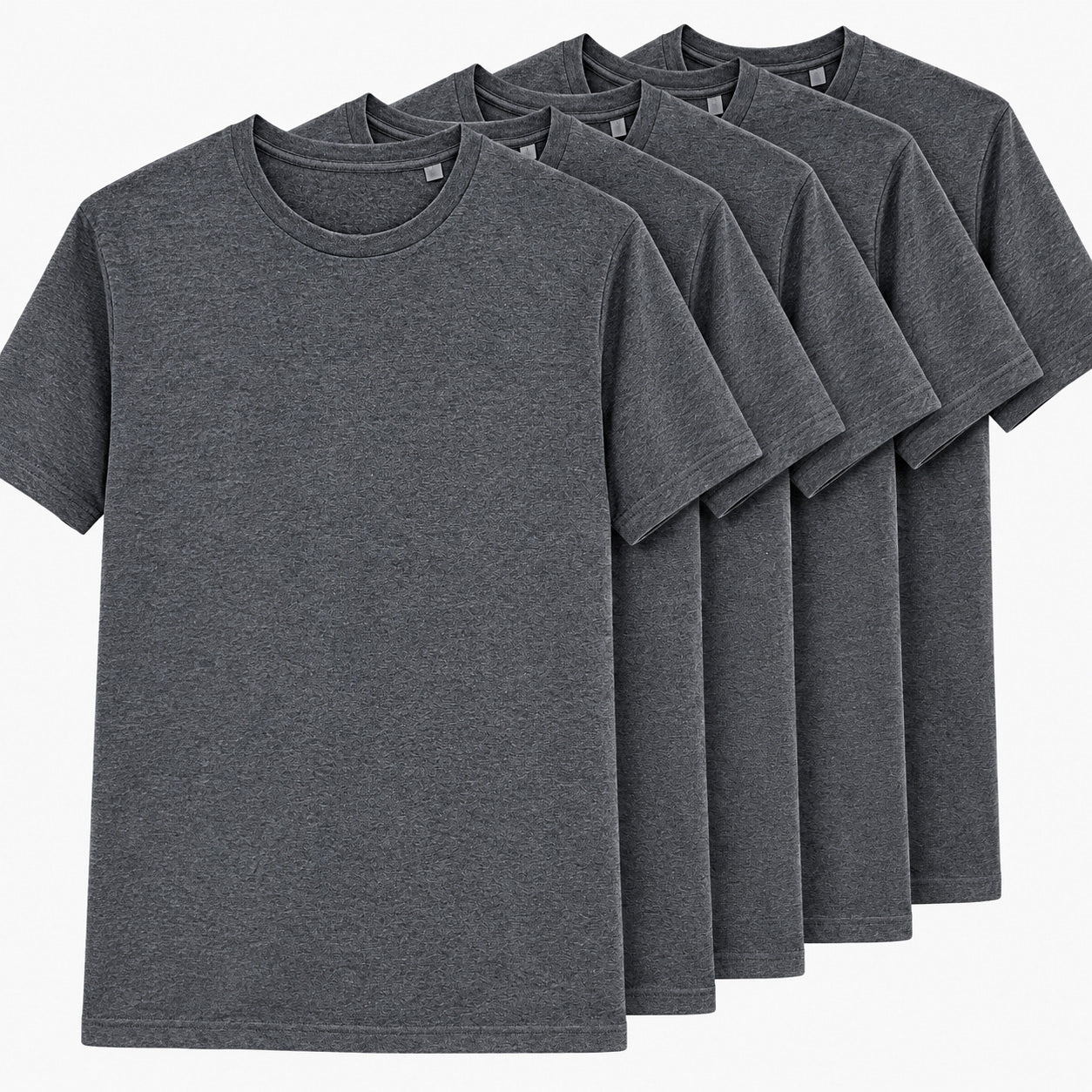 T-Shirt aus recycelter Baumwolle - anthrazit (Unisex) 5-er Pack