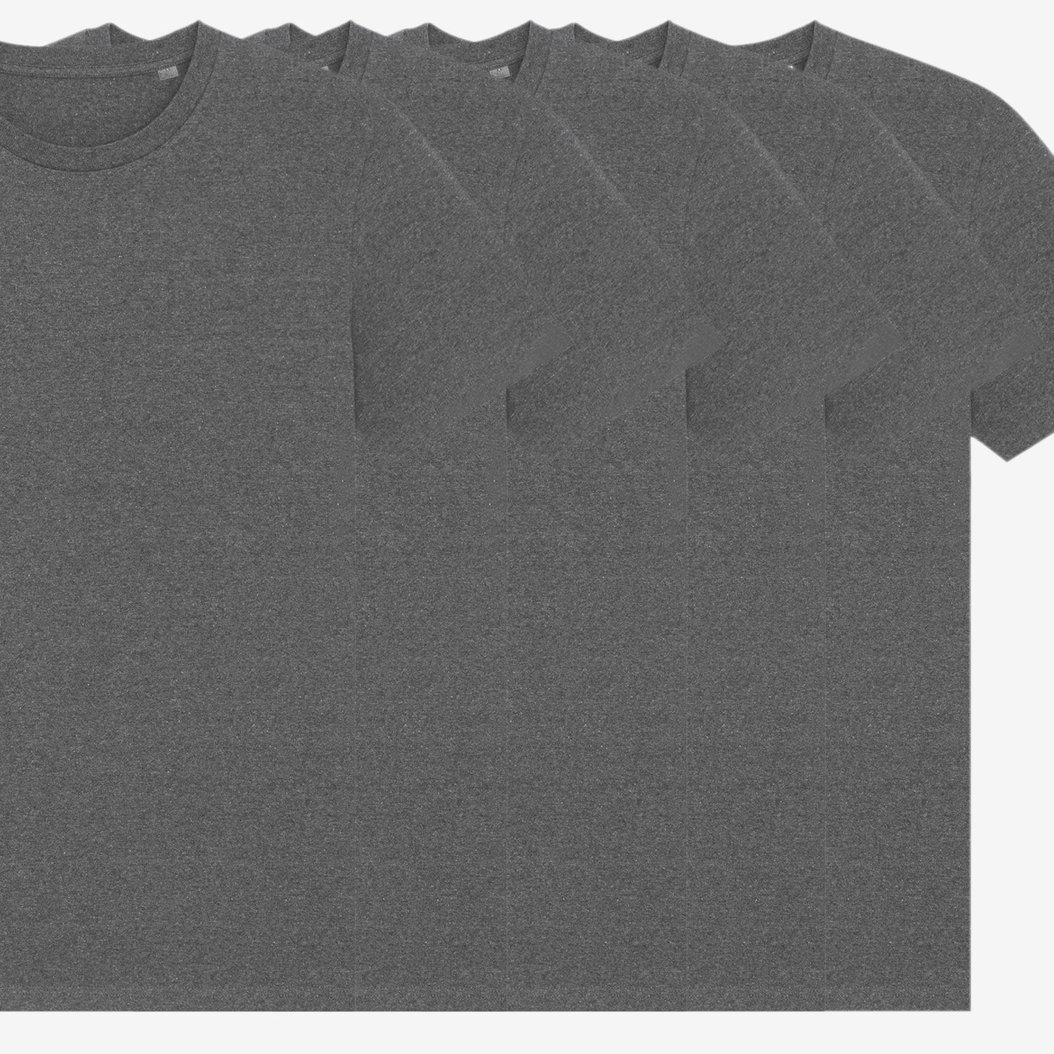 T-Shirt aus recycelter Baumwolle -Black (Unisex) 5-er Pack