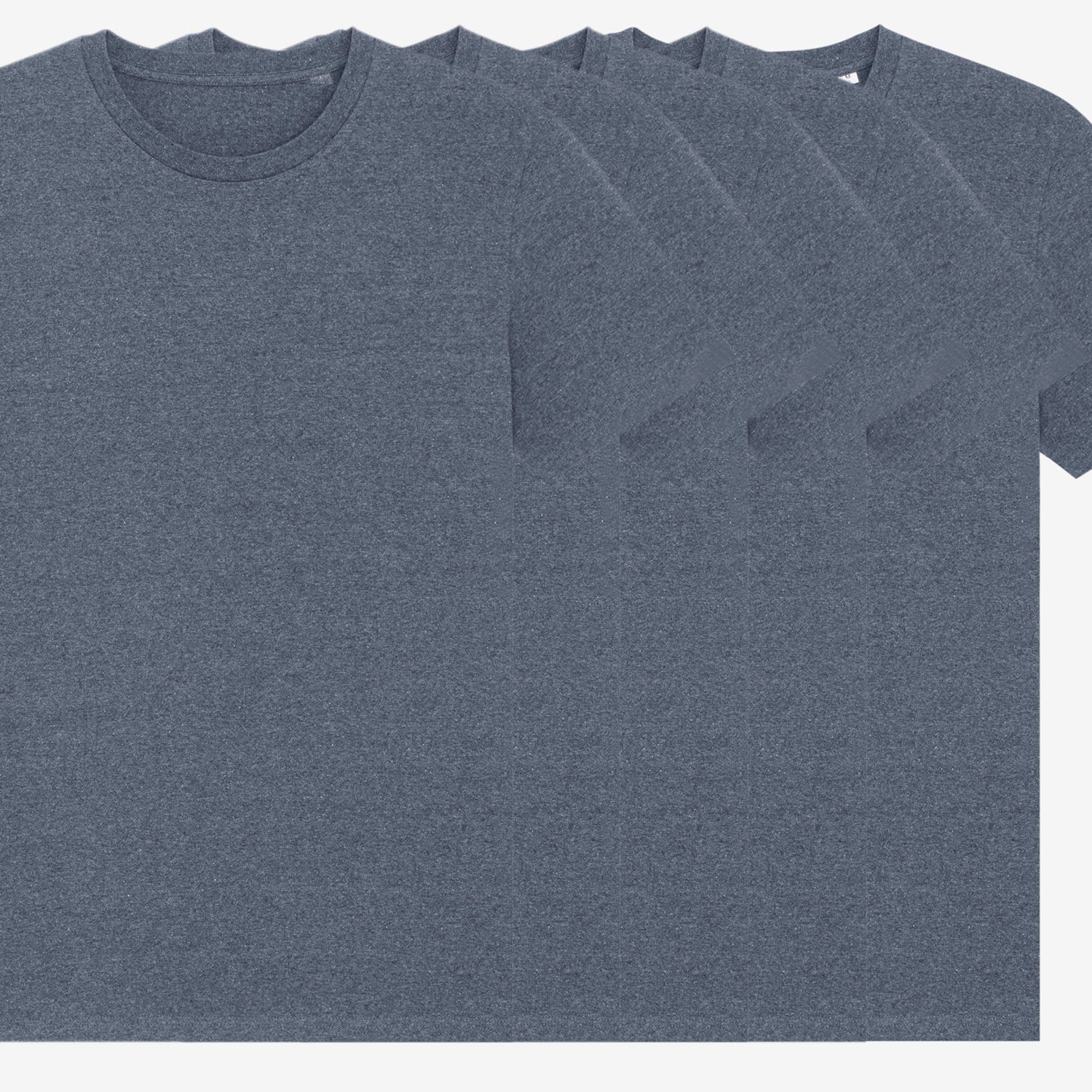 T-Shirt aus recycelter Baumwolle - Navy (Unisex) 5-er Pack